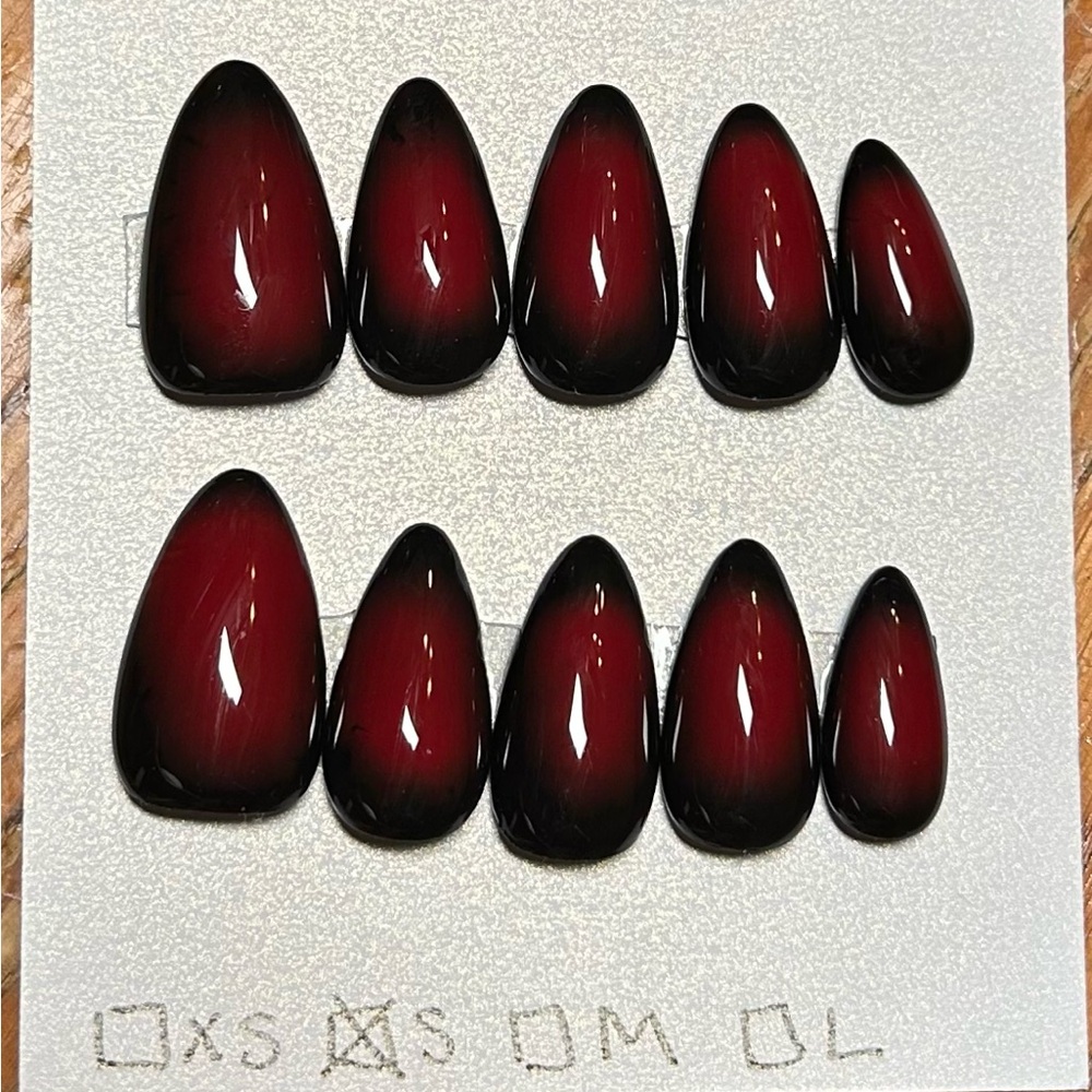 Red Ombre Press-On Nails